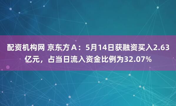 配资机构网 京东方Ａ：5月14日获融资买入2.63亿元，占当日流入资金比例为32.07%